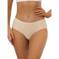 thumbnail image 1 of INSPIRAR CHIC Bragas para Mujeres Sin Forro Ropa Interior Cómoda Sin Marcar Cintura Elástica Breve L Beige, 1 of 4