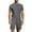 Gray, variant on ShomPort Nightwear for Mens Knit Ribbed Solid Color Short Sleeve Crewneck Tees Drawstring Pants Comfort Pajamas Daily Loungewear Set