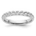 thumbnail image 5 of Auriga Fine Jewelry 925 Sterling Silver Rhodium Hammered Ring for Women Size 9, 5 of 6