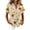 11*Khaki, variant on Women Short Sleeve Button Down Shirt Floral Print Casual Loose Fit Blouse Lightweight Turn Collar Top Beige L