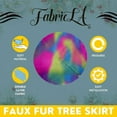 thumbnail image 5 of FabricLA Pastel Patch Faux Fur Tree Skirt Cut - 48-Inches with Rounded Edges (No Backing) for Christmas, 5 of 8