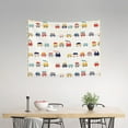 thumbnail image 2 of Kdxio Colorful Trains Wall Hanging Tapestries Banner For Bedroom College Dorm Home Living Room Party Decor 29X37 In, 2 of 8