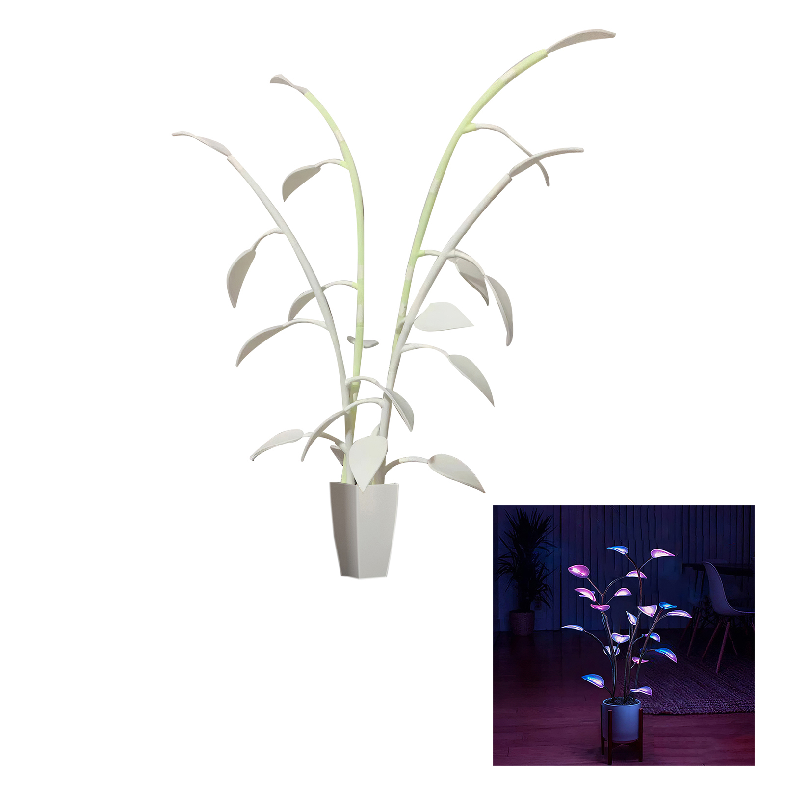 ViiTech Magical LED Houseplant Lamp Programmable Multicolored Artificial Plant Lamp Decorative