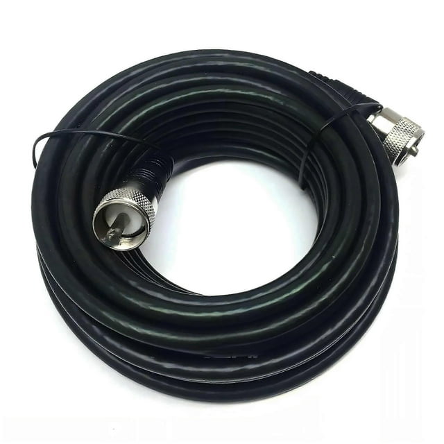 RG8X for Steren 25 ft Mini-8 Coax Coaxial PL-259 UHF Ham Radio Antenna Cabl