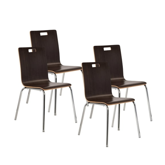(Pack of 4) NPS Bushwick Café Chair, Espresso