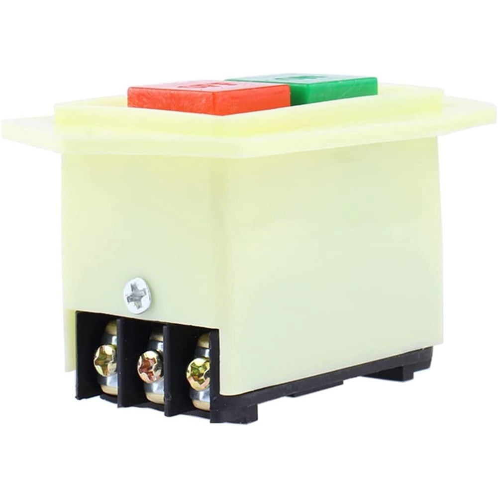 Interrupteur Bouton-Poussoir Marche/Arrêt Étanché 220V/380V 10A - Boîte Étanche Incluse - Machines & Perceuses