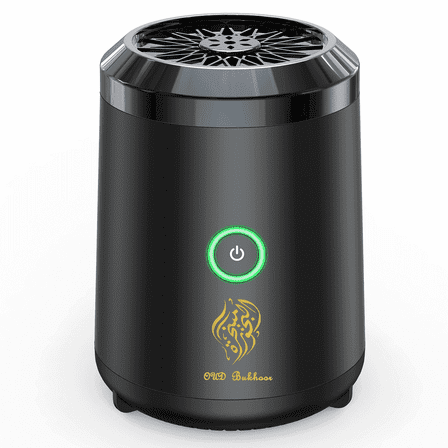 Telawah Portable Mini Incense Burner Bakhoor Rechargeable USB Aroma Diffuser（Black）