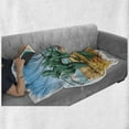 thumbnail image 6 of Cactus Soft Flannel Fleece Throw Blanket, Vector Image with Cartoon Design Cactus Flowers Mountains Desert Sand Sun Artwork, Cozy Plush for Indoor and Outdoor Use, 70" x 90", Multicolor, by Ambesonne, 6 of 6
