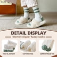 thumbnail image 5 of 5 Pack Warm Fuzzy Cozy Socks for Women,Slipper Fluffy Comfy Plush Warm Winter Sleep Home Soft Socks, 5 of 6