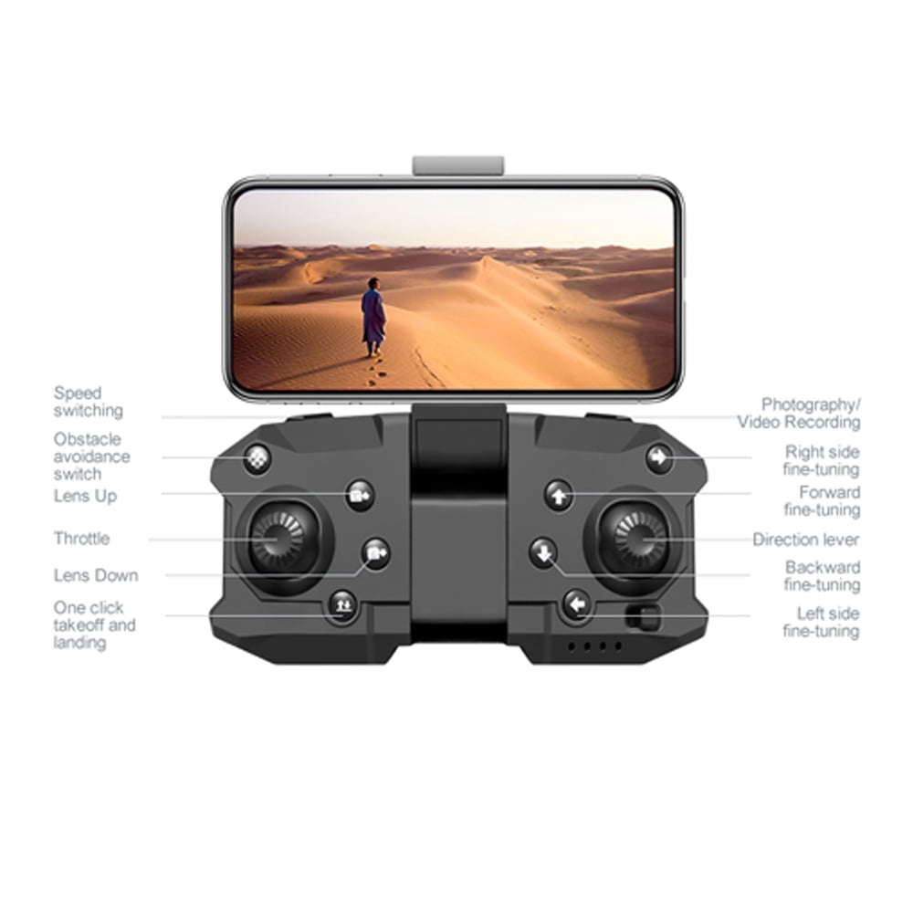 S6 Pro Drone with HD Camera, RC Airplanes, Brushless Motor ,Four-Sided Obstacle Avoidance Fixed Height,Four-Axis Aircraft，3 Battery