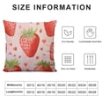 thumbnail image 6 of COMIO Throw Pillow Cover Red Strawberries Square Pillow Case Decorative Cushion Cover Pillowcase for Sofa  2pc, 6 of 6