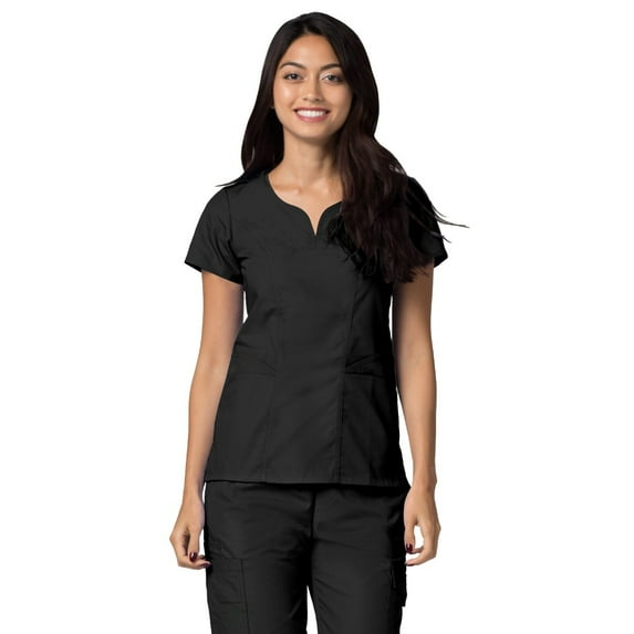 Adar Universal Scrubs For Women - Curved Glamour Scrub Top