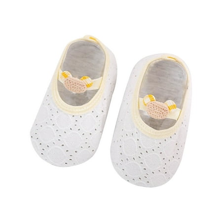 

KaLI_store Sandals for Baby Baby Girls Boys Sandals Summer Bowknot Crib Shoes Toddler Pu Leather Flower Soft Rubber Sole Dress Flats First Walker Shoes Grey