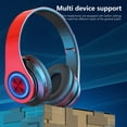 thumbnail image 5 of Blukids 2024 Bluetooth Headphones with Led Light Noise Reduction Bluetooth 5.3 Wireless Headphones Over Ear Deep Bass, HiFi Sound Comfortable Protein Earpads, 7 Hours of Working Time for Travel Work, 5 of 6