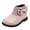 Pink, variant on Zshosam Kids Cowgirl Boots Girls Combat Boots Girls Ankle Booties Lace Up With Side Zipper Size 6.5,(White Toddler 6.5)