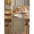 thumbnail image 3 of Brown Textured Table Runner 90 Inches Long, Farmhouse Country Woven Striped Cotton Linen Table Runners Dresser Scarves, Decorative Fabric Tabletop Scarf Furniture Cover for Home Dinner Party 13"x90", 3 of 9