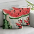 thumbnail image 3 of nygtbtfer Summer Pillow  Set of 2 Watermelon Gnome Decorative Throw Pillow Case Summer Watercolor Melon Fruit Cushion Case for Farmhouse Home Sofa Home Couch Office Decoration White, 3 of 7