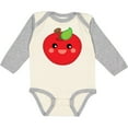 thumbnail image 3 of Inktastic Smiling Apple Boys or Girls Long Sleeve Baby Bodysuit, 3 of 5