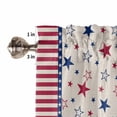 thumbnail image 5 of Independence Day Stars Stripe Curtain Valances for Kitchen Windows,Rod Pocket Short Valance USA Flag on Vintage Linen Window Treatment for Living Room Bathroom Bedroom,60" x 18"-1 Panel, 5 of 7