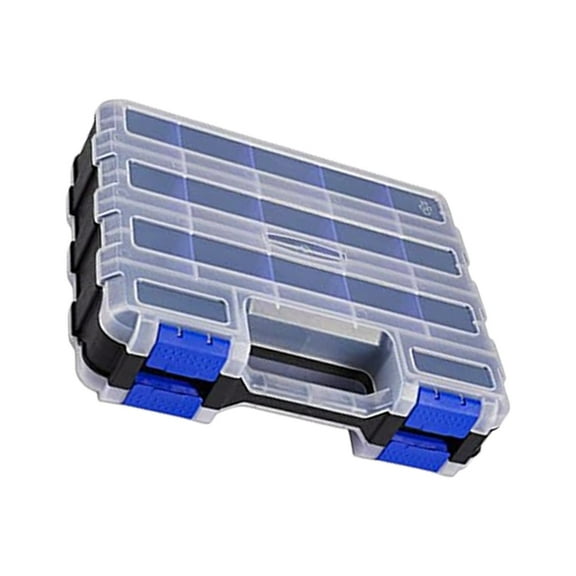 Tool Organizer Box Storage Box 34-Compartment Double Side Hardware Organizers with Removable Plastic Divider