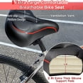 thumbnail image 2 of Asiento de bicicleta cómodo y transpirable, sillín de bicicleta ancho con doble amortiguador, 2 of 7