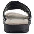 thumbnail image 3 of Eastland Hazel Women's Leather Slide Sandals Color: Black Size: 8 MED, 3 of 4