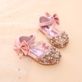 thumbnail image 5 of Lovebay Kids Baby Girls Adorable Sparkly Dress Shoes Party Low Heel Pumps Glitter Princess Mary Jane with Bowknot Pink - 3.5 Big Kid, 5 of 11
