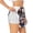 White, variant on Patriotic Boxing Bear Art for Women's Double Layer Athletic Shorts High-Performance Gym Shorts with Inner Pocket, Elastic Waistband-Large