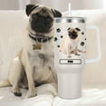 thumbnail image 4 of Pug Gift for Dog Owner,40oz Pug Tumbler with Handle Insulated Reusable Stainless Steel Travel Water Bottle (Color 1), 4 of 6