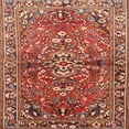 thumbnail image 1 of Ahgly Company Machine Washable Indoor Square Traditional Light Copper Gold Area Rugs, 6' Square, 1 of 7