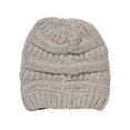 thumbnail image 2 of CC Ribbed Chenille Winter Beanie - Beige, 2 of 2