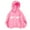 Pink, variant on Kiijoy Little Girls Casual Hoodie Hearts Print Pullover Hooded Sweatshirt, Sizes 5-6