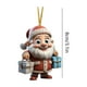 thumbnail image 4 of Colgante pequeño de árbol de Navidad de Papá Noel, decoración navideña, colgante plano de acrílico, 4 of 7