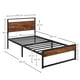 thumbnail image 2 of Base de Cama VANLIG Acero Reforzada Individual Con Acabos En Madera, 2 of 2