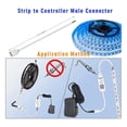 thumbnail image 5 of Kit de conector de 5 pines, para conexión RGBW de 12 mm, incluye conector LED RGBW de 5 pines en forma de T, blanco, blanco, 5 of 5