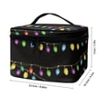 thumbnail image 6 of HELLHERO Coloured Lights Polyester Portable Makeup Cosmetic Bag Organizer Travel Makeup Case Portable Traveling Portable Hanging Organizer Portable Bathroom, 6 of 6