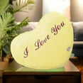 thumbnail image 2 of XINGXIANG Heart LED Pillow - Color Changing Glowing Throw Cushion, Valentine's Day Heart Pillow Romantic Gift with Soft Light, Battery Operated Mood Lighting Decor(Yellow), 2 of 6
