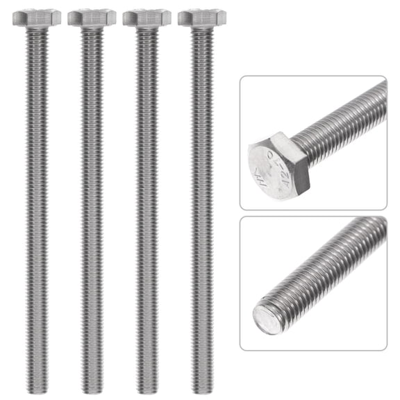 TAILTOSS 5Pcs Flat Head Stainless Steel Bolts Fully Threaded Hexagon Bolts for Furniture Use