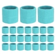 thumbnail image 1 of Uxcell 24PCS Bandas de sudor deportivas, muñequeras de algodón absorbentes para entrenamiento/baloncesto/correr [Azul cielo, 5cm de ancho], 1 of 7