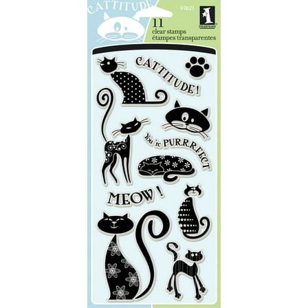 Inkadinkado 7317607 Clear Stamps 4"x8"-cats