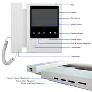 4.3 Inch Doorbell Video Camera Wired Touch Monitor Intercom Waterproof IR Night 700TVL Vision For Home Surveillance 4 Wire Connected