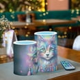 thumbnail image 6 of Colorful Cat Head Flameless Candles&nbsp;LED Lights Battery Operated Candles with Remote and Timers Flicker Lights Votive Set of 2, 6 of 7