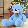 thumbnail image 3 of Oso de peluche Morismos de peluche gigante azul de 120 cm para novia, 3 of 6