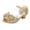 Gold, variant on Sparkle Princess Sandals for Girls Buckle Strap Low Heel Peep Toe Rhinestone Bow Spring Summer Dressy Casual Shoes