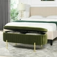 thumbnail image 3 of Jennifer Taylor Home Chloe Banc de Rangement Moderne et Charmant Vert Olive, 3 of 13