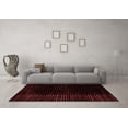 thumbnail image 3 of Ahgly Company Indoor Round Abstract Red Modern Area Rugs, 4' Round, 3 of 4