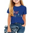 thumbnail image 1 of YABCSAZ Chemises du 4 Juillet pour Femmes, Robe de la Fête de l'Indépendance, Chemise Décontractée Imprimée pour Enfants, Col Rond, Manches Courtes, Bleu, 3 Ans, 1 of 4