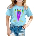thumbnail image 1 of JTieacloth T-Shirt Décontracté à Manches Courtes et Col Rond Imprimé pour Filles, Tailles 12-13 Ans, 1 of 5