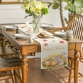 thumbnail image 2 of AZXY Easter Table Runner 13"x71" Table Runner with Watercolor Bunny Easter Eggs "Happy Easter" Floral Design, Spring Easter Table Decorations for Home Kitchen Dining Coffee Table Easter Party Decor, 2 of 7