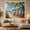 Tropical Boards, variant on Ocean Waves Tropical with Beach Foreground Right Surfboards, Mystical Fantasy for Space Lovers, Galaxy Room Decor, Mother'S Day Gift, Tapestry Wall Hanging for Bedroom and Dorm